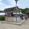 Cruz Bay Watersports kiosk at the beach near the boat dock
